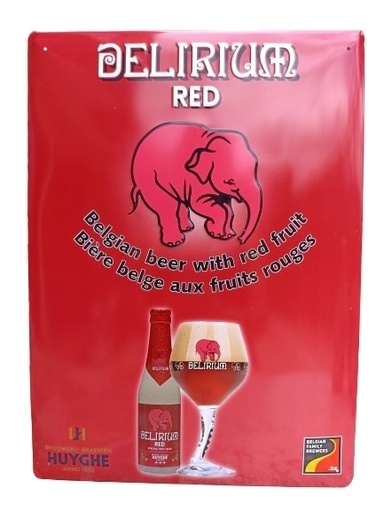 Cartel metálico Delirium Red