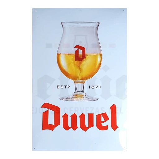 Cartel metálico Duvel