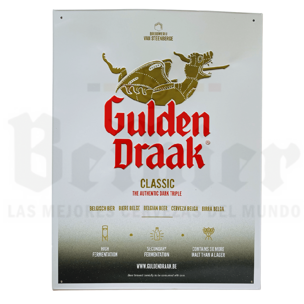 Cartel metálico Gulden Draak Grande