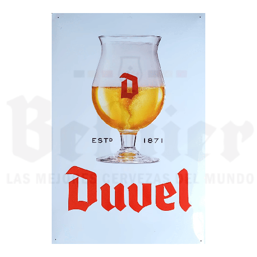 Cartel metálico Duvel