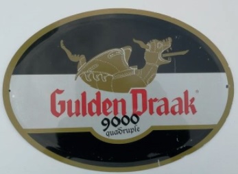 Cartel metálico Gulden Draak 9000 ovalado