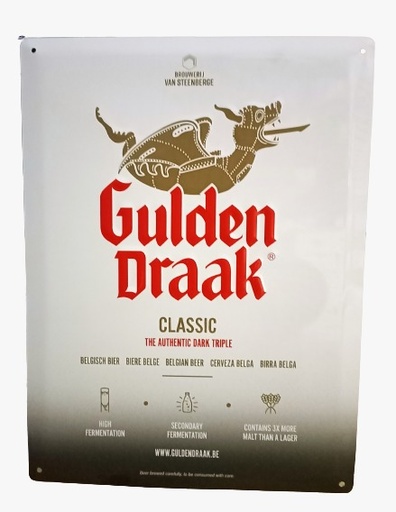 Cartel metálico Gulden Draak rectangular