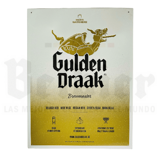 Cartel metálico Gulden Draak Brewmaster